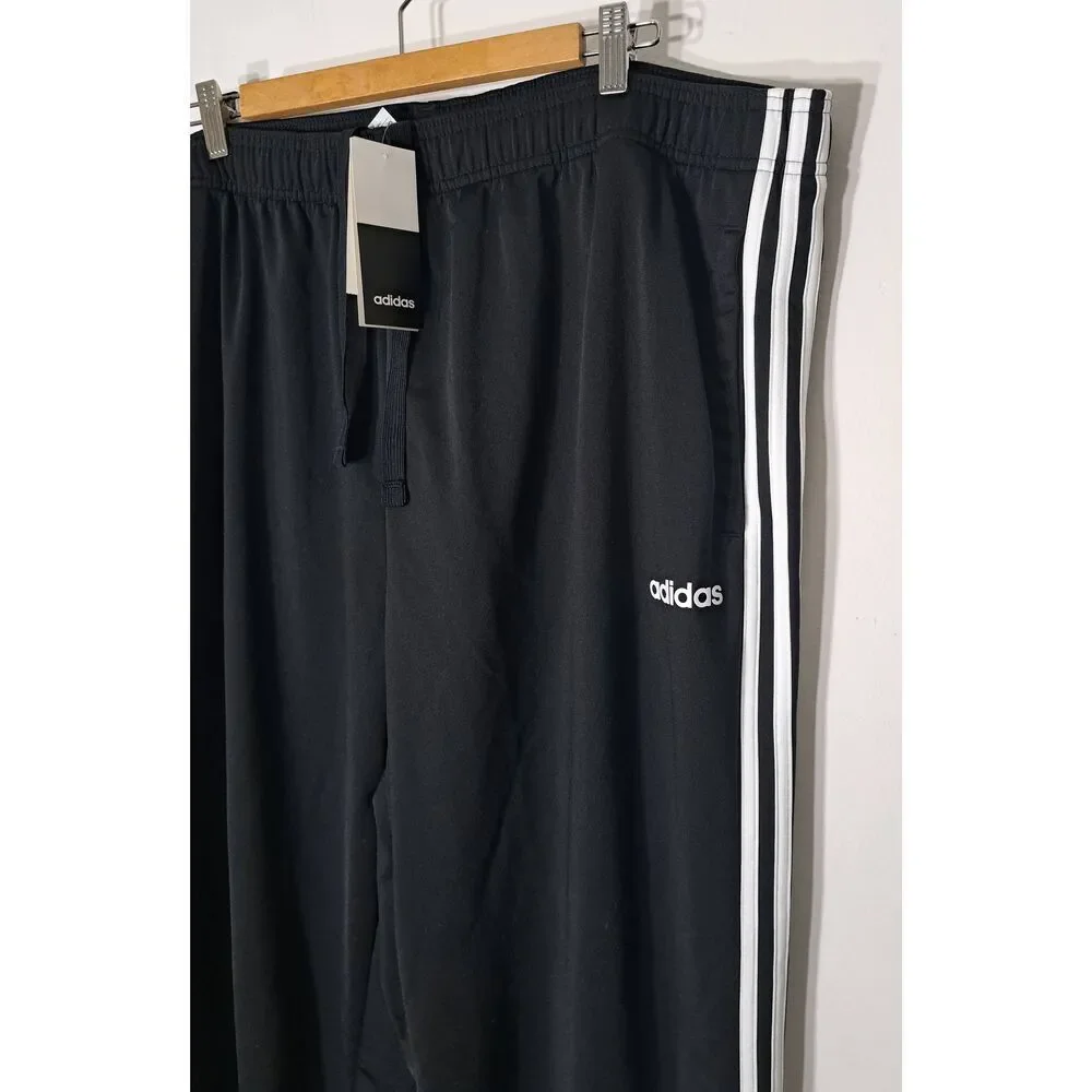 Adidas Mens 3xl sweatpants black white straight leg lounge wear Activewear
